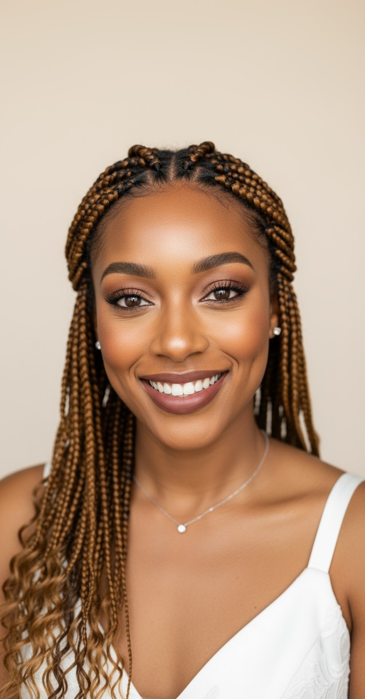 After Ombre Knotless Braids